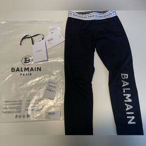 BALMAIN Kids' Logo Leggings Size: 4T GUC